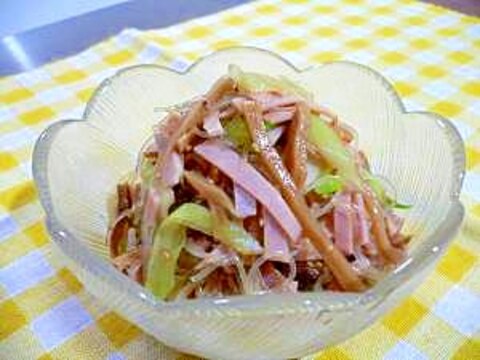 味付メンマで春雨サラダ